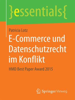 cover image of E-Commerce und Datenschutzrecht im Konflikt